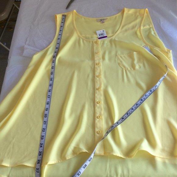 Style &Co button Down Sleeveless Blouse 203D - Picture 5 of 7